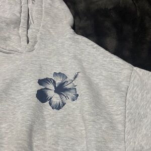 Primark Gray Sweater with Blue Floral Design